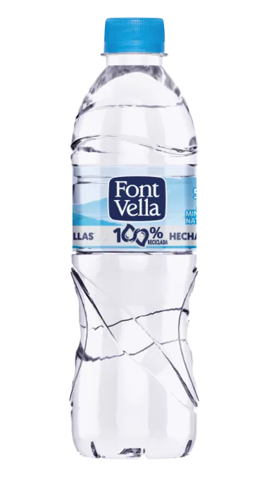 Font Vella lanza su primera botella hecha 100% de plástico reciclado de otras botellas