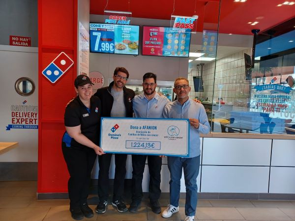El tercer Domino’s Pizza hará una donación a la sociedad AFANION